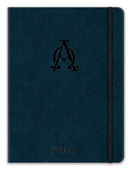Alpha and Omega Essential Journal (Navy LeatherLuxe®)